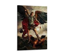 HAPPOW Saint Michael The Archangel Poster Decorative Painting Canvas Wall Posters And Art Picture Print Modern Family Bedroom Decor Posters 08x12inch(20x30cm)
