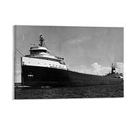 HAPPOW SS Edmund Fitzgerald Poster Decorative Painting Canvas Wall Posters And Art Picture Print Modern Family Bedroom Decor Posters 20x30inch(50x75cm)
