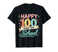 Happy 100 Days School Teacher Kids Celebration Tee T-Shirt