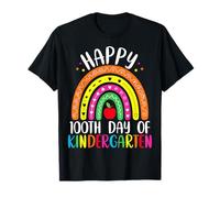 Happy 100th Day of Kindergarten Rainbow 100th Days of School T-Shirt