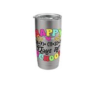 Happy 100th Day of School Colorful Scissors Teacher Student Stainless Steel Insulated Tumbler