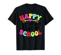 Happy 100th Day of School Colorful Scissors Teacher Student T-Shirt