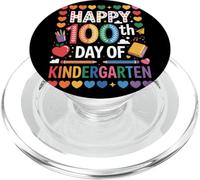 Happy 100th Day Rainbow Hearts Stars Classroom Kindergarten PopSockets PopGrip for MagSafe