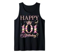 Happy 101st Birthday 101 Years Old Men Women Birthday Party Tank Top