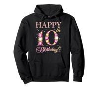 Happy 10th Birthday 10 Years Old Boys Girls Birthday Party Pullover Hoodie