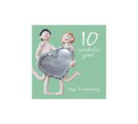 Happy 10th Tin Anniversary Greeting Card One Lump or Two Holy Mackerel Cards