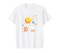 Happy 10th Trip Around The Sun | Space Birthday Gift T-Shirt, Men, White, S