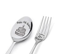 Happy 11th Birthday Spoon&Fork Gifts Engraved Spoon&Fork Personalized Birthday Gifts for Son Daughter Sister Brother Friends