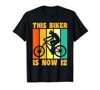 Happy 12th Birthday 12 Year Old Cycling Biking 12th Birthday T-Shirt