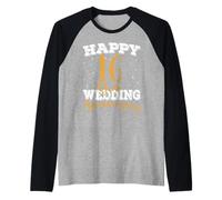 Happy 16th Wedding Anniversary Matching 16 Years Anniversary Raglan Baseball Tee