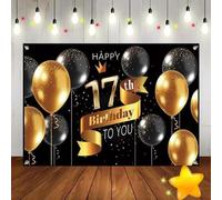 Happy 17th Birthday Princess Background Decoration Children Born Photography Props Prince Girl Custom Backdrop Boy