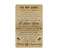 Happy 18th Anniversary Card, 18 Year Anniversary Card for Husband Wife, 18th Wedding Anniversary Card Gifts for Him Her Men Women
