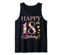 Happy 18th Birthday 18 Years Old Men Women Birthday Party Tank Top