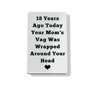Happy 18th Birthday Card for Boy Girl Small Engraved Wallet Card for 18 Year Old Birthday Gifts Funny 18th Birthday Card 18 Years Old Bday Card for Son Daughter 18th Birthday Gift Card