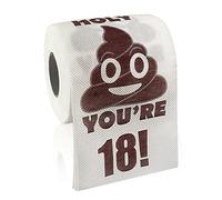 Happy 18th Birthday Gifts, 3-Ply Funny Toilet Paper Roll, Holy Poop You're 16 Printed Toilet Paper Gag Gift, Pranks & Surprises Bathroom Decor for Boys Son and Girls, Cheers to 18 Bday Party Supplies