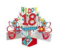 Happy 18th Birthday Pop-Up Greeting Card Original Second Nature 3D Pop Up Cards