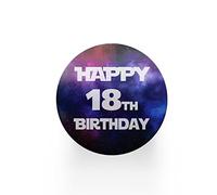 Happy 18th Birthday Round Coaster - Eighteenth Space Boys Girls Galaxy Gift Coasters #70707