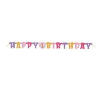 Unique Party Supplies Letter Banner 23906 Happy 1st Birthday Pink 1 Pc