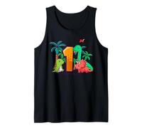 Happy 1st Birthday T-Rex Triceratops Dinosaur 1 Year Dino Tank Top
