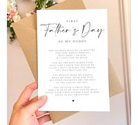Happy 1st FIRST Fathers Day as my Daddy, Poem from Baby A5 Greeting Card with envelope, Daddy's first Fathers Day Card, Daddy Poem Greeting Card