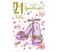 Happy 21st Granddaughter Birthday Pretty Heels Card