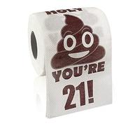 Happy 21th Birthday Gifts, 3-Ply Funny Toilet Paper Roll, Holy Poop You're 16 Printed Toilet Paper Gag Gift, Pranks & Surprises Bathroom Decor for Boys Son and Girls, Cheers to 21 Bday Party Supplies