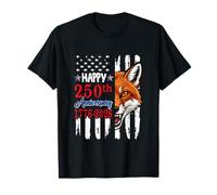 Happy 250th Anniversary 1776-2026 4th July US Flag Fox T-Shirt