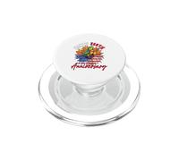 Happy 250th Anniversary 4th July US Flag Sunflower Parrot PopSockets PopGrip for MagSafe