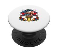 Happy 250th Birthday USA 4th July US Flag Social Worker PopSockets Adhesive PopGrip