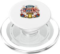 Happy 250th Birthday USA Floral 4th July US Flag Nurse PopSockets PopGrip for MagSafe