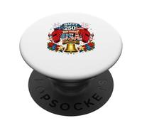 Happy 250th Birthday USA Floral 4th July US Flag Trainer PopSockets Adhesive PopGrip