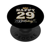 Happy 29th Birthday 29 Years Old Women Men Birthday Party PopSockets Adhesive PopGrip