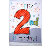 Happy 2nd Birthday - Colourful Open 2nd Birthday Card