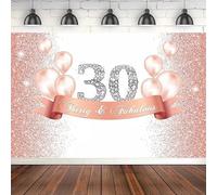 Happy 30th 40th 50th 60th Birthday Photography Backdrop Flash Rose Gold Dot Background Poster Diamond Balloon Fabulous Banner 180X120cm