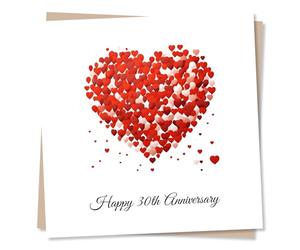Happy 30th Anniversary - Love Card for Couple and Your Special Someone - Romance Greetings Wish for Men, Women, Partner, Husband, Wife, Boyfriend, Girlfriend, Fiancé - Made in UK
