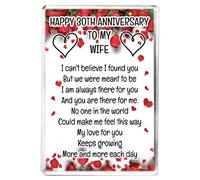 Happy 30th Anniversary To My Wife - Fridge Magnet - Romantic Gift
