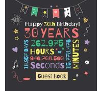 Happy 30th Birthday - Guest Book: Great for 30th Birthday Party Decorations, Keepsake Memory & Birthday Gifts for men and women - 30 Years - Decor ... pages for Wishes and Photos of Guests