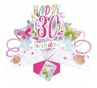 Happy 30th Birthday Pop-Up Greeting Card Original Second Nature 3D Pop Up Cards