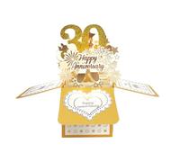 Happy 30th Wedding Anniversary Pop Up Greeting Card for Him Him Large 3D 30 Years Together Gift for Wife, Best 30 Years Married Gift Idea for Him Her Couples