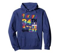 Happy 34th Birth Gay LGBTQ Rainbow Birthday Celebration Pullover Hoodie