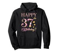 Happy 37th Birthday 37 Years Old Men Women Birthday Party Pullover Hoodie