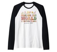 Happy 39th Bday Making The World A Better Place Since 1986 Raglan Baseball Tee