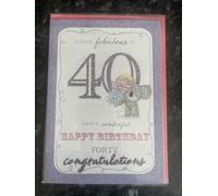 Happy 40th Birthday Card Looking Fabulous Bear Flowers Congratulations