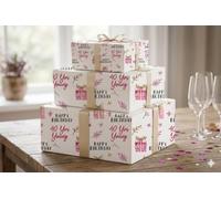 Happy 40th Birthday Gift Wrap Paper - “40 Years Young” Wrapping Paper Roll | Premium Milestone Birthday Gift Wrap for Him & Her | Stylish 40th Birthday Decorations & Presents (A1 23.4 x 33.1 inches)