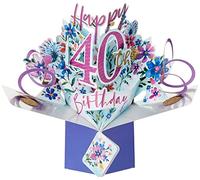 Happy 40th Birthday Pop-Up Greeting Card Original Second Nature 3D Pop Up Cards