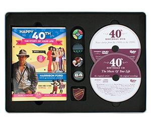 Happy 40th Birthday Time Capsule - Party Milestone Tin With DVD , CD , Booklet Card , Posters Badges etc