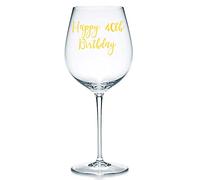 Happy 40th Birthday Vinyl Sticker Decal Transfer Label for Glasses, Mugs, Bottle. Celebrate, Party. Gift Bag, Box (Small - 3cm Tall Capital Letter Height, Silver)
