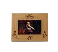 Happy 40th Birthday Wooden Photo Frame Gift (4 x 6 Inch)