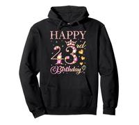 Happy 43rd Birthday 43 Years Old Men Women Birthday Party Pullover Hoodie