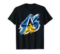 Happy 46th Independence Day Saint Lucia, St. Lucia Flag T-Shirt